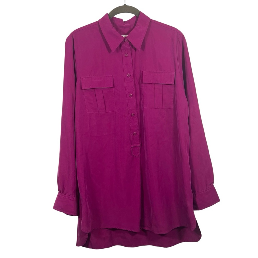 Chico's Magenta Button-Down Shirt Size 1